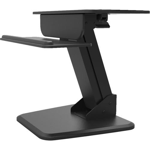 Dyconn Ergonomic Height-Adjustable Sit Stand Desktop Station with Keyboard Platform