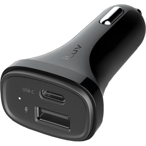 iLuv MobiSeal 2 USB Type-A and USB Type-C Car Charger