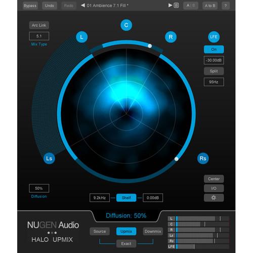 NuGen Audio Halo Upmix - Stereo to 5.1 and 7.1 Upmixer Plug-In