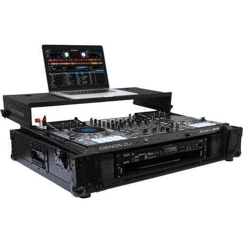Odyssey Innovative Designs Denon MCX8000 DJ Controller Black Label Glide Style Case with Lower 19" 2U Rack Space