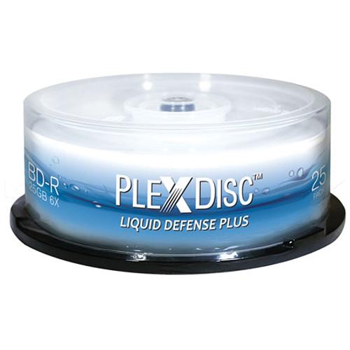 PlexDisc BD-R Glossy White Inkjet Hub Printable Discs with Liquid Defense Plus
