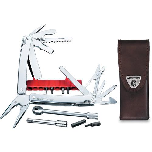 Victorinox SwissTool Spirit Plus Ratchet Multi-Tool with Leather Pouch