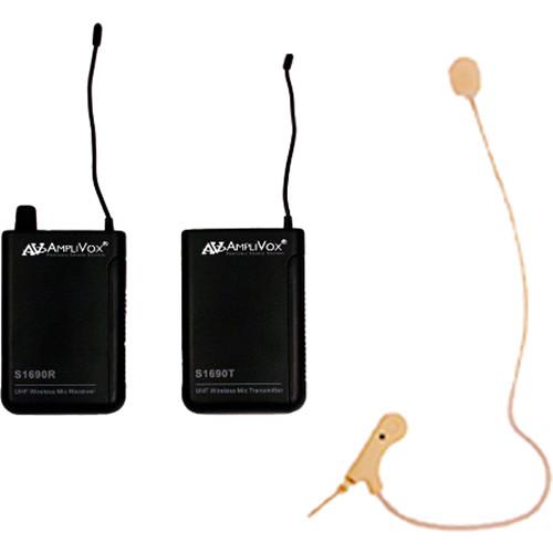 AmpliVox Sound Systems Wireless Over-Ear Headset Microphone Kit