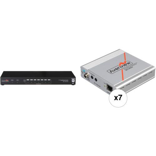 Avenview 7-Way HDBaseT Splitter and Receiver Kit