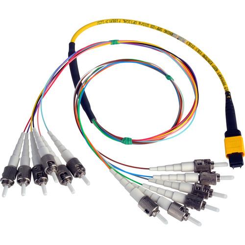 Camplex MTP Elite APC Male to 12 ST UPC Duplex External Yellow Single Mode Fiber Breakout Cable