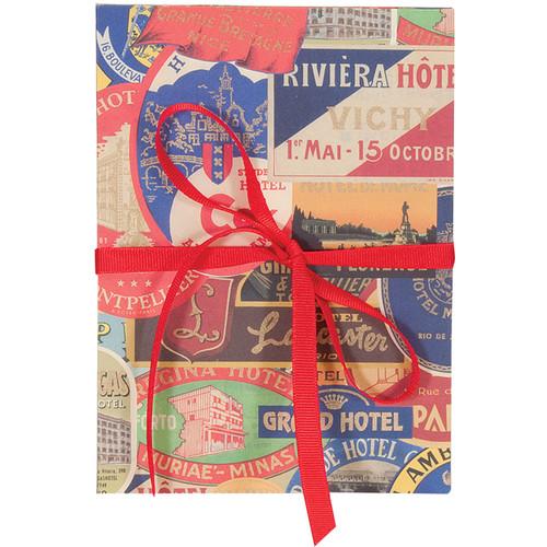 Lineco Accordion Album Kit with Ivory Pages and Travel Stickers Cover