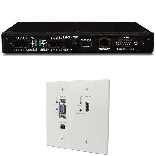Link Bridge HDBaseT HDMI VGA Wall Plate Transmitter & 5Play ICP Receiver Kit
