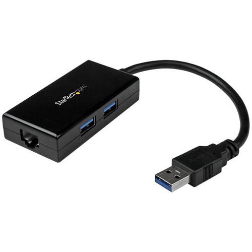 StarTech USB 3.0 to Gigabit Network Adapter with Two-Port USB Hub