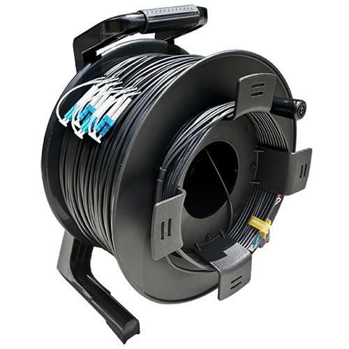 Tactical Fiber Systems DuraTAC Armored SM Tactical Fiber Cable & Reel with 8 LC Connectors