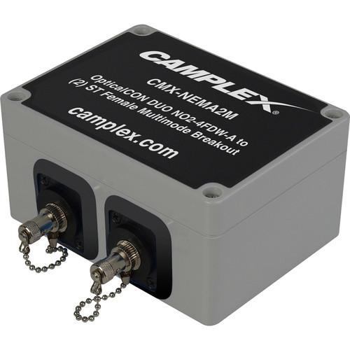 Camplex NO2-4FDW-A OpticalCON DUO to 2 ST Female Multimode Breakout Adapter Box