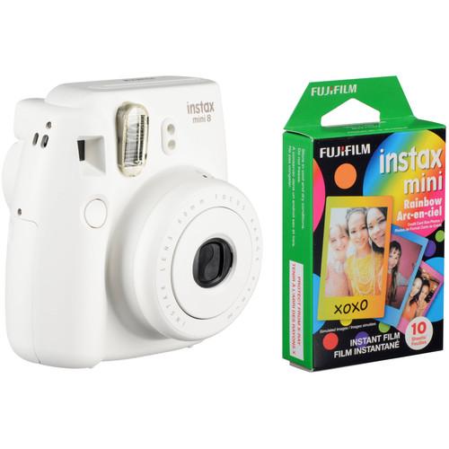 FUJIFILM instax mini 8 Instant Film Camera & Rainbow Instant Film Kit
