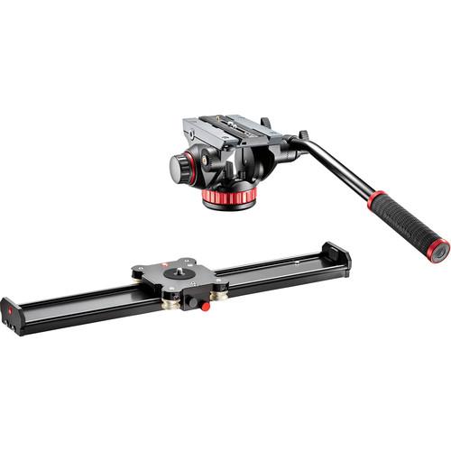 Manfrotto 502AH Video Head & 24" Camera Slider Kit
