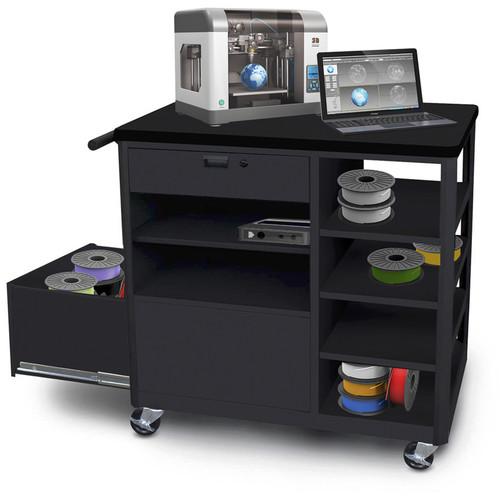 Marvel Mobile 3D Printer Cart with Front Locking Drawer and Four Side Shelves