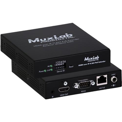 MuxLab HDMI over IP H.264 PoE Receiver