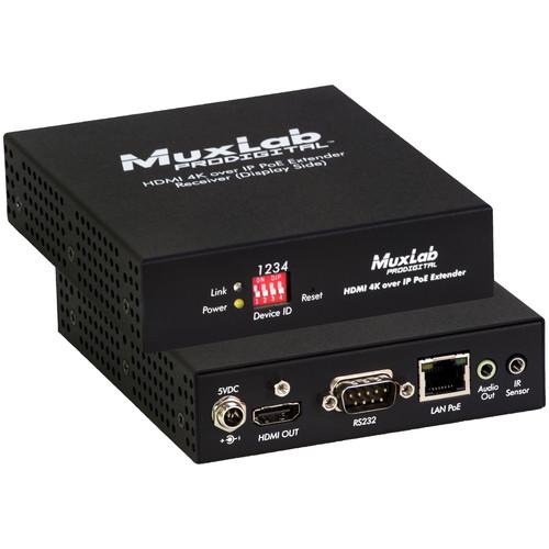 MuxLab ProDigital HDMI 4K over IP PoE Receiver