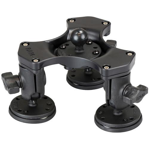RAM MOUNTS Triple Ball & Socket Adapter with 1" Ball Base & Triple Magnetic Bases for Select Mount