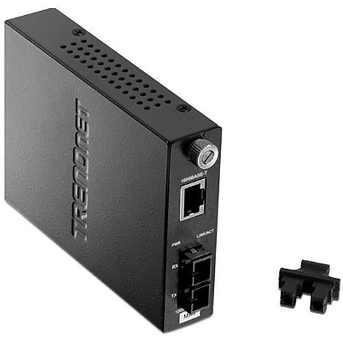 TRENDnet Intelligent 1000Base-T to 1000Base-SX Multi-Mode SC Fiber Converter