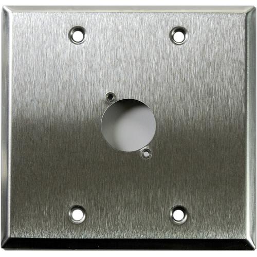 Whirlwind WP2 1H 2-Gang Wall Plate Punched for 1 Whirlwind Switchcraft D3F Terminal