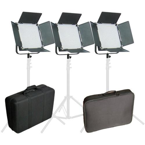CAME-TV High CRI Digital 1024 Daylight LED 3-Light Kit