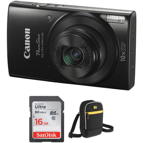 Canon PowerShot ELPH 190 IS Digital Camera with Free Accessory Kit