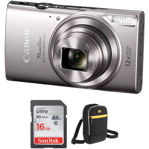 Canon PowerShot ELPH 360 HS Digital Camera with Free Accessory Kit