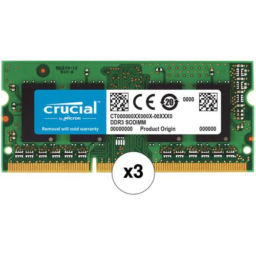 Crucial 24GB 204-Pin SODIMM DDR3 PC3-12800 Memory Module Kit