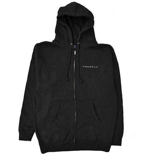 FREEFLY Zippered Hoodie with Front and Back Embroidery