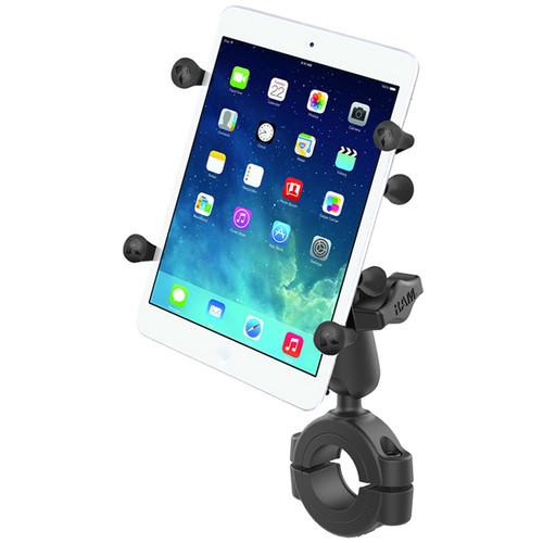 RAM MOUNTS Torque Handlebar & Rail Mounting Base Kit with 1" Ball, Standard Arm, & X-Grip Cradle for 7 - 8" Tablet