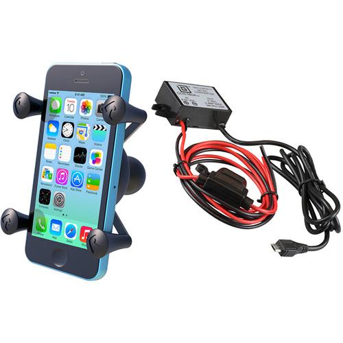 RAM MOUNTS Universal X-Grip Cradle with Micro-B USB Step Down Converter Charger