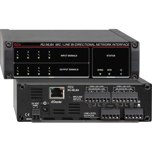 RDL RU-MLB4 Mic Line-Level Bi-Directional Network Interface