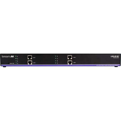 Smart-AVI LDX-4P-RX HDBaseT Quad-Head DVI-D Extender over CATx Cable