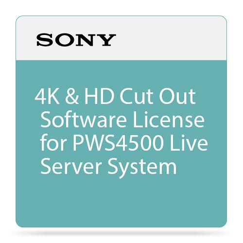 Sony 4K & HD Cut Out Software License for PWS4500 Live Server System