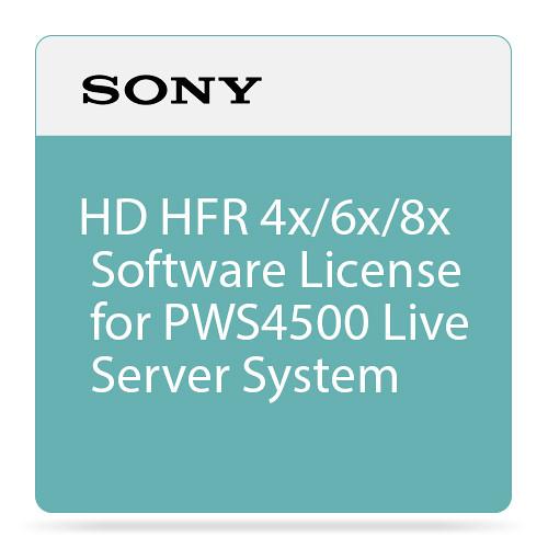 Sony HD HFR 4x 6x 8x Software License for PWS4500 Live Server System