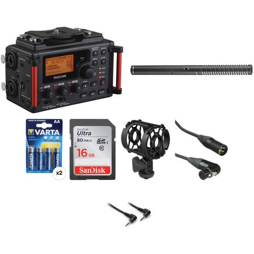 Tascam DR-60DmkII 4-Channel Portable Recorder with Rode NTG2 Condenser Shotgun Mic Kit