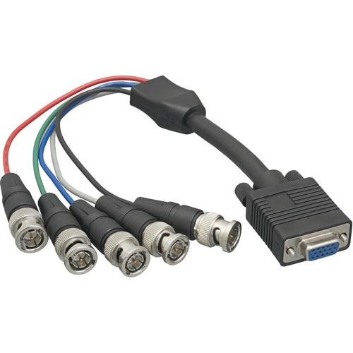 Tera Grand 15-Pin Sub-D Female to 5 BNC Male VGA Monitor Splitter Cable