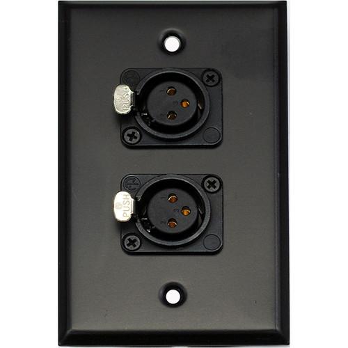Whirlwind WP1B 2FNS 1-Gang Wall Plate with 2 Neutrik Female XLR Screw Terminals