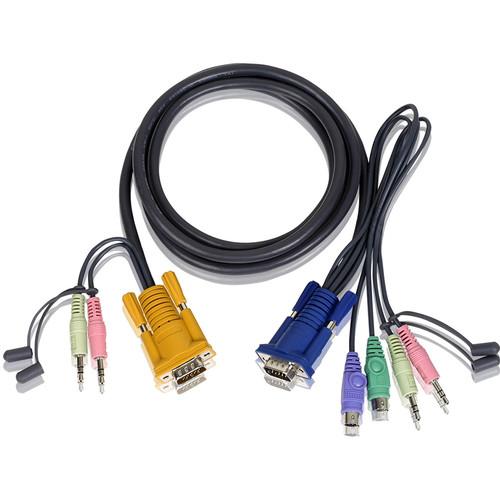 ATEN 2L-5303P SPHD-15 to VGA, PS 2, and Audio KVM Cable