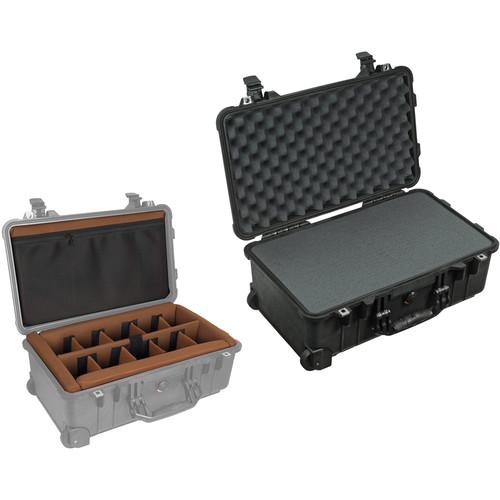 Pelican 1510 Carry-On Case with Foam with Porta Brace LongLife Divider Kit