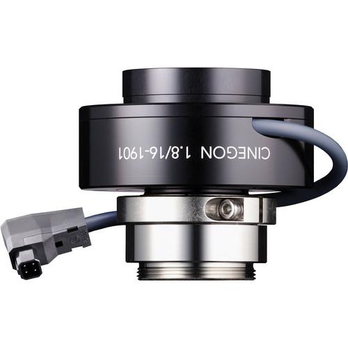 Schneider C-Mount 16mm f 1.8-11 Cinegon Motorized Compact P-Iris Lens with Lockable Focus
