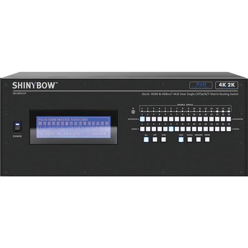 Shinybow 16x16 HDMI & HDBaseT 4K2K CAT5e 6 7 Matrix Routing Switch with PoE