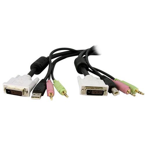 StarTech KVM Cable for DVI & USB KVM Switches with Audio & Microphone