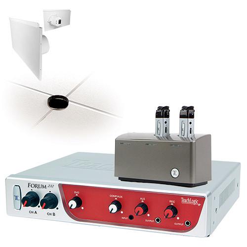 TeachLogic IRF-2655 Forum 232 Wireless Microphone System with Four Lay-in Panel Speakers