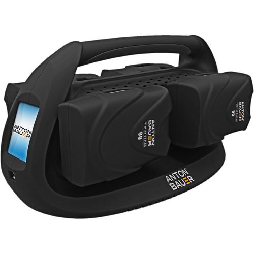 Anton Bauer Four Digital 90 V-Mount Batteries with Performance Series Quad Charger