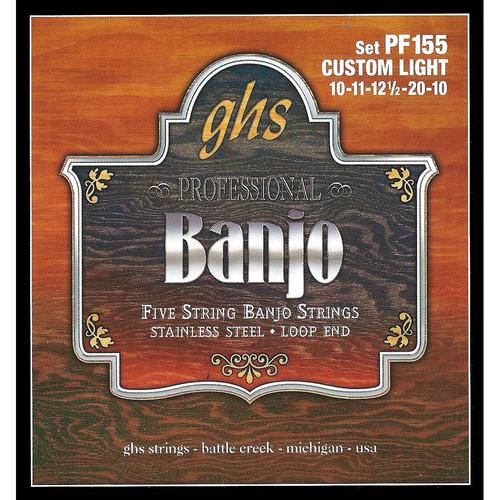 GHS PF155 Custom Light Stainless Steel Banjo Strings