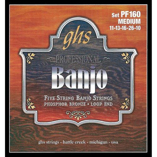 GHS PF160 Medium Phosphor Bronze Banjo Strings