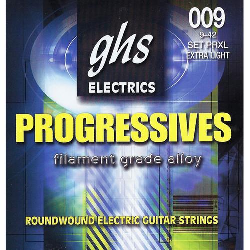 GHS PRXL Progressives Roundwound Extra Light Electric Guitar Strings