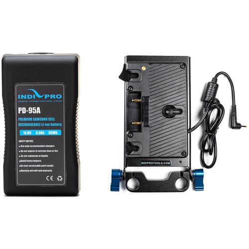 IndiPRO Tools Gold-Mount Battery and Plate with Blackmagic Pocket Cinema Camera Cable Kit