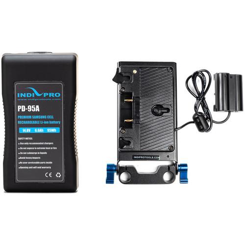 IndiPRO Tools Gold-Mount Battery and Plate with Nikon EN-EL15 Dummy Battery Kit