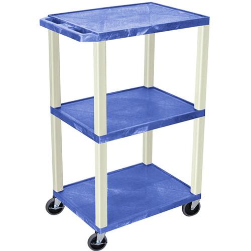 Luxor 42" A V Cart with 3 Shelves and Electrical Assembly