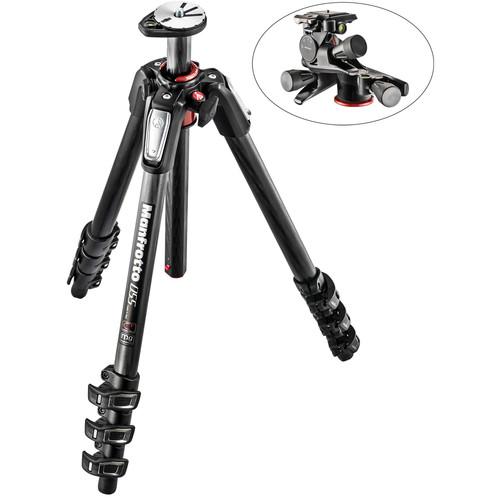 Manfrotto MT055CXPRO4 Carbon Fiber Tripod with XPRO Geared 3-Way Pan Tilt Head Kit